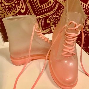 Clear Combat Boots